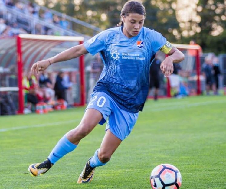 Sam Kerr during her playing days for NJ-NY Gotham FC, Formerly Sky Blue FC