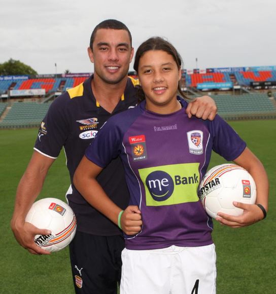 Sam Kerr with her brother, Daniel Kerr
