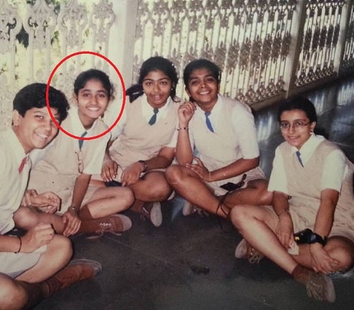 Sana Amin Sheikh during her school days