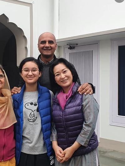 Sandeep Jakhar with his wife and daughter