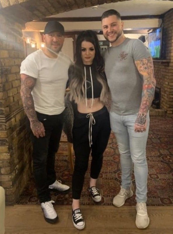 Saraya Bevis with her brother, Roy Bevis aka Roy Knight (left) and Zak Bevis aka Zak Knight aka Zak Zodiac (right)