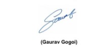 Signature of Gaurav Gogoi