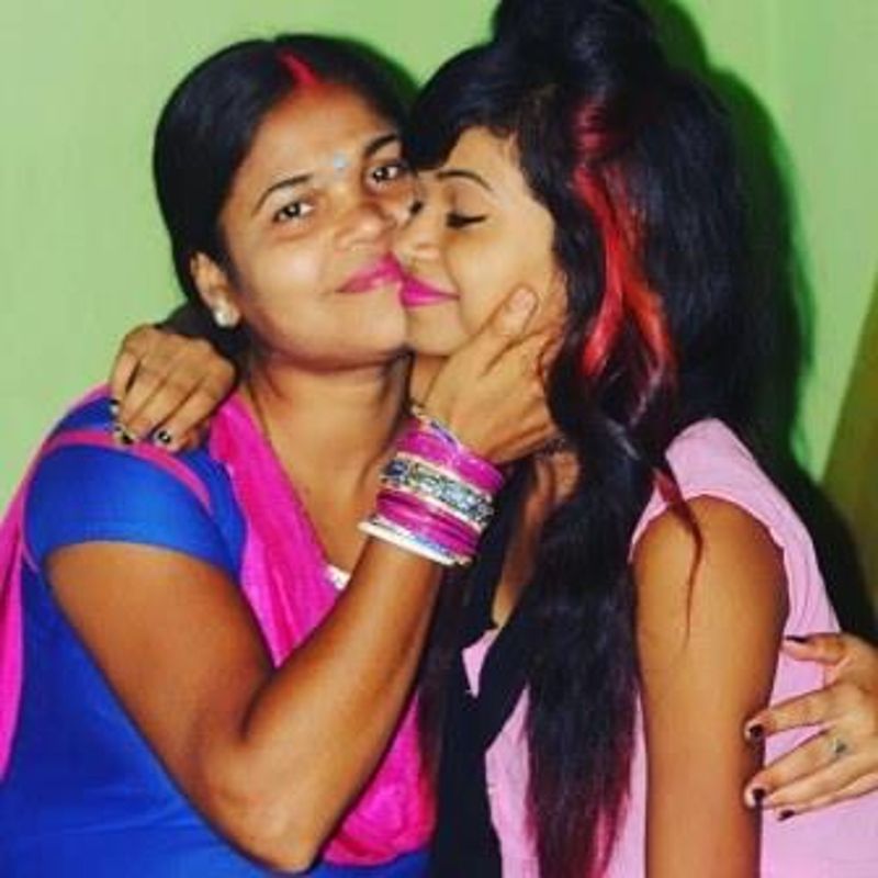 Sona with her mother