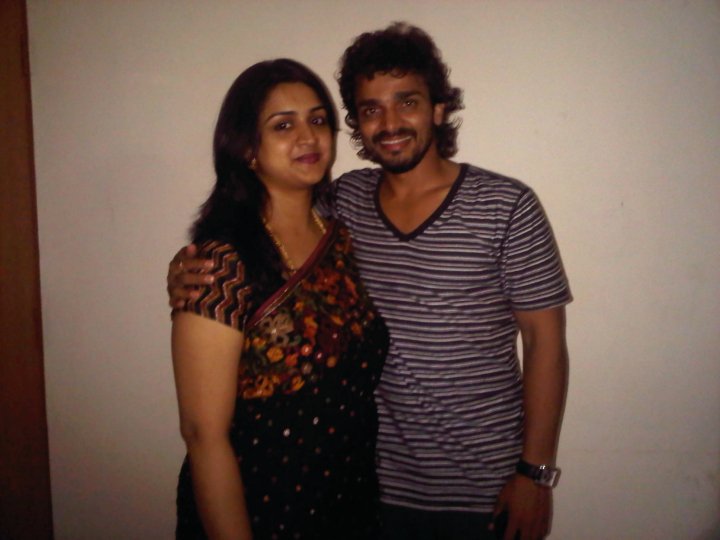 Spandana Vijay Raghavendra with her boyfriend, Vijay Raghavendra, before their marriage