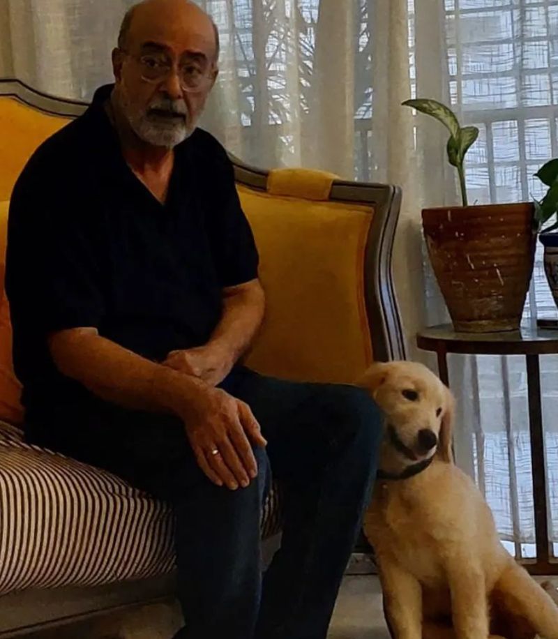 Syed Ahmed with his dog