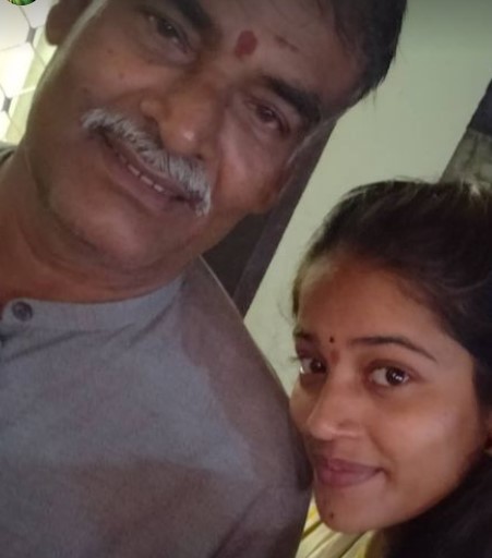 T J Bhanu with her father