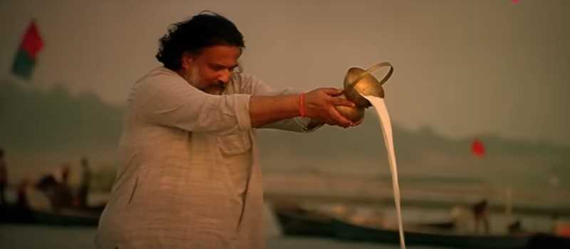 Tushar Gandhi in a still from the 2010 Hindi film 'Road to Sangam'