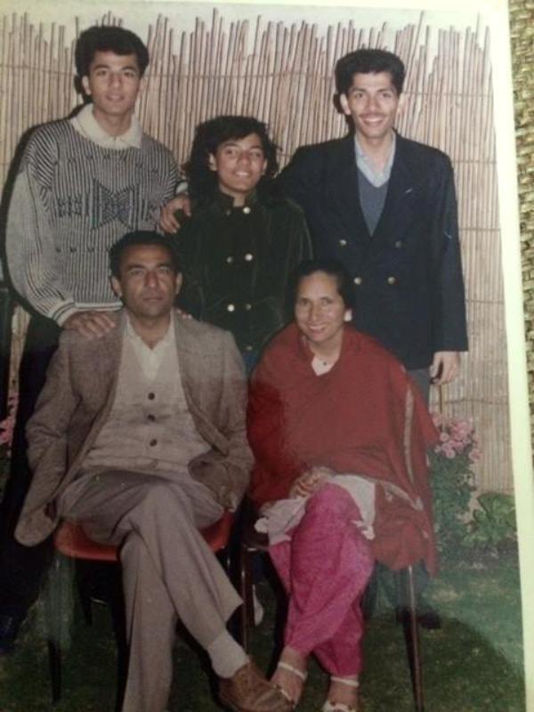 Vikas Khanna's (top left corner) family picture