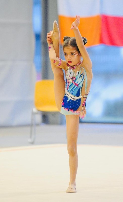 Ward Musharafieh doing gymnastics during her childhood