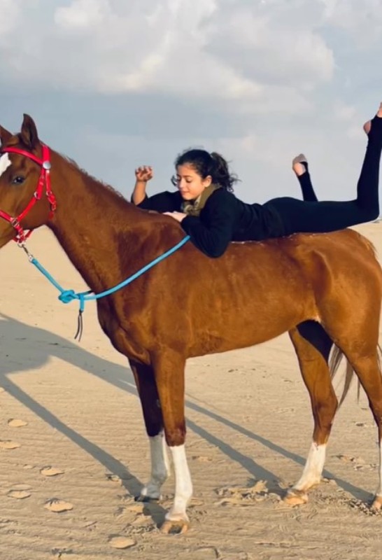 Ward Musharafieh riding a horse