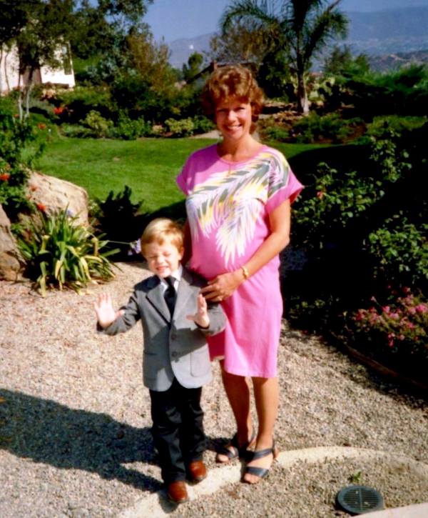 A childhood photo of Dan with his mother