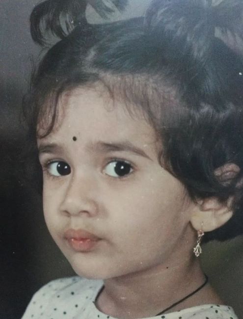 A childhood photo of Girija Oak