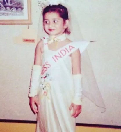 A childhood picture of Tithi Raaj