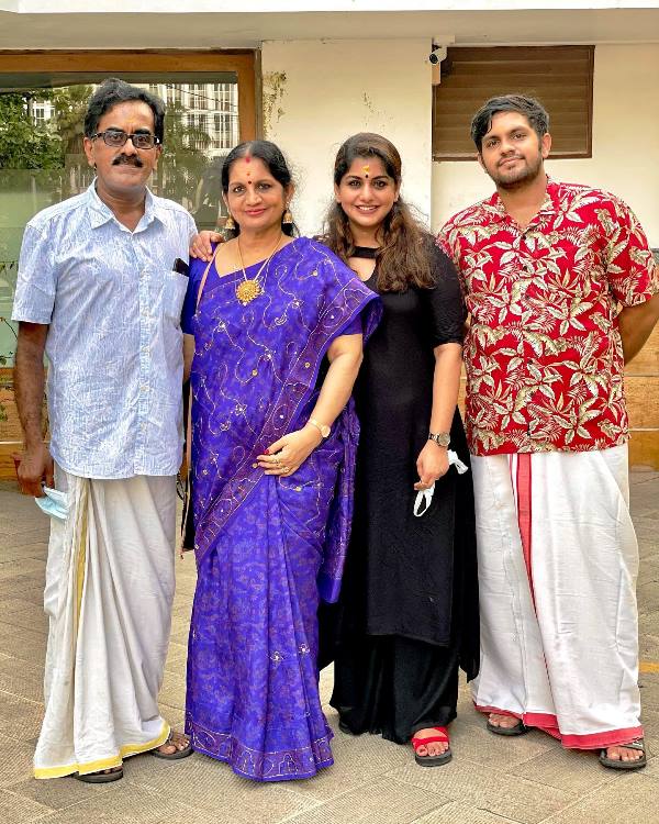 Meera Nandan with her family
