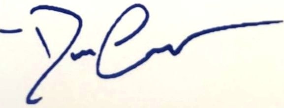 A signature of Dan Crenshaw