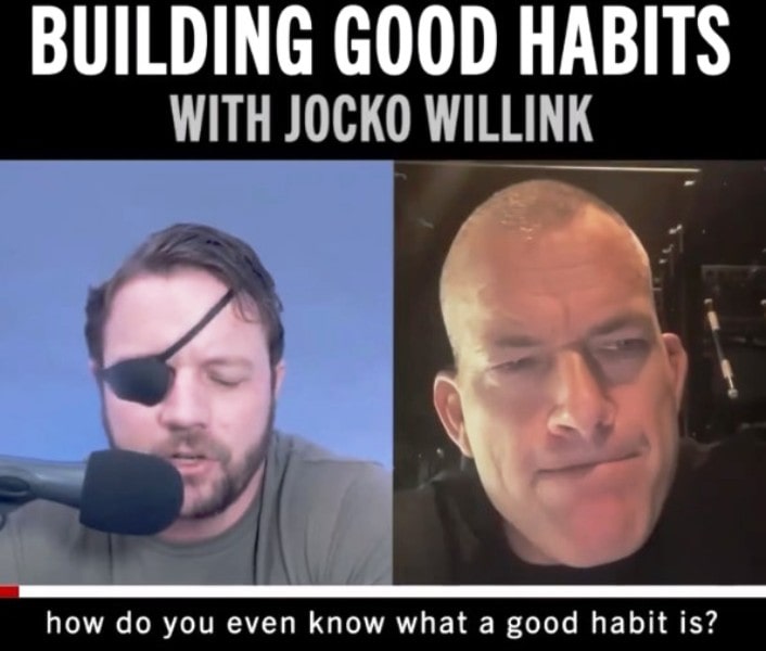 A snap from the podcast hosted by Jocko Willink