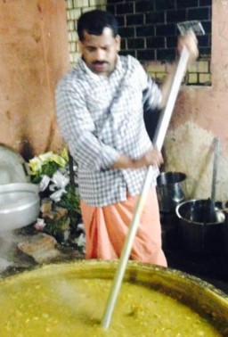 A young Suresh Pillai working as a cook at a hotel