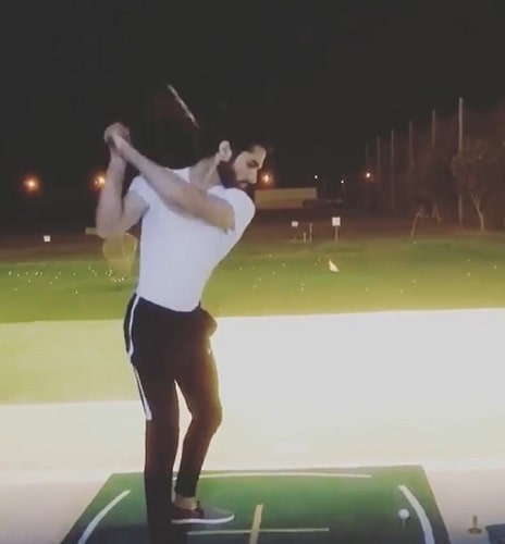 Ahmed Memon playing golf