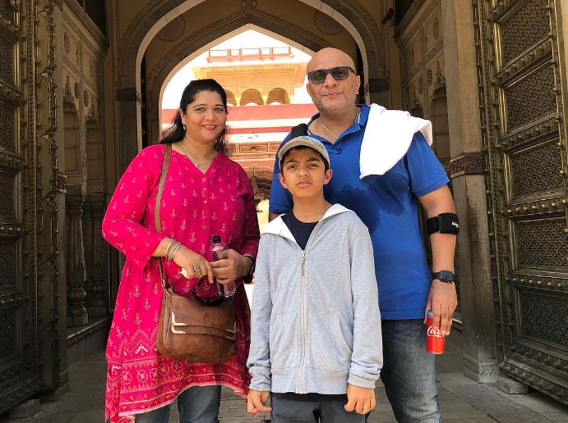 Amit Behl with his family
