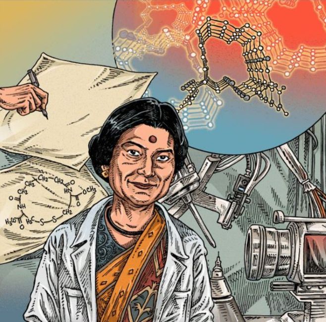 An illustration of the organic chemist, Darshan Ranganathan