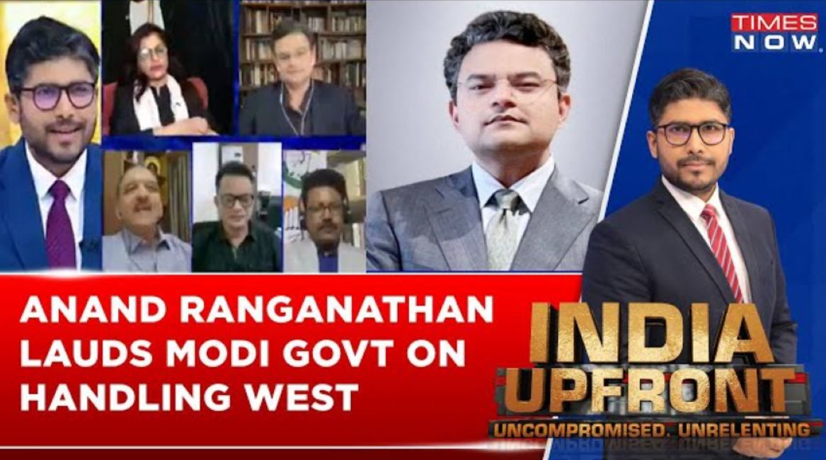 Anand Ranganathan on a panel discussing Prime Minister Narendra Modi on the Times Now news channel