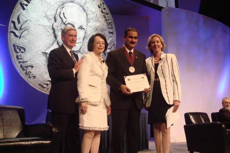 Anbumani Ramdoss receiving the Luther L Terry Award