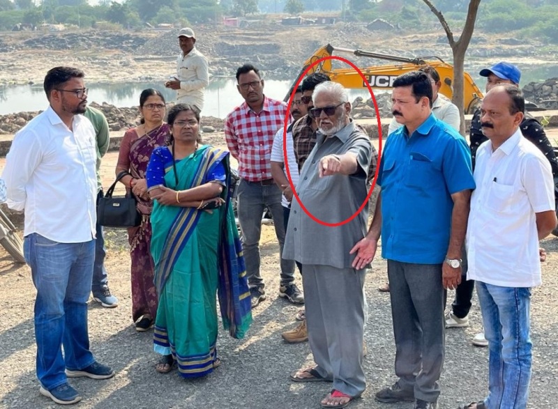 Anil Anna Gote at the site of one of his real estate projects