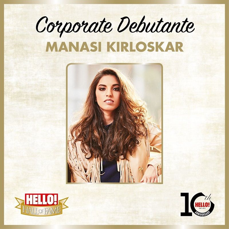 Announcement of Manasi Kirloskar's Corporate Debutante award winning