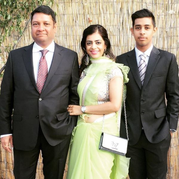 Anush Agarwalla with his father, Gautam Agarwalla and mother, Priti Agarwalla