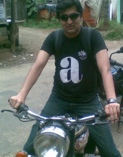 Arjun Mohan with his Royal Enfield