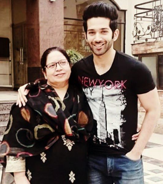 Arslan Khan with his mother