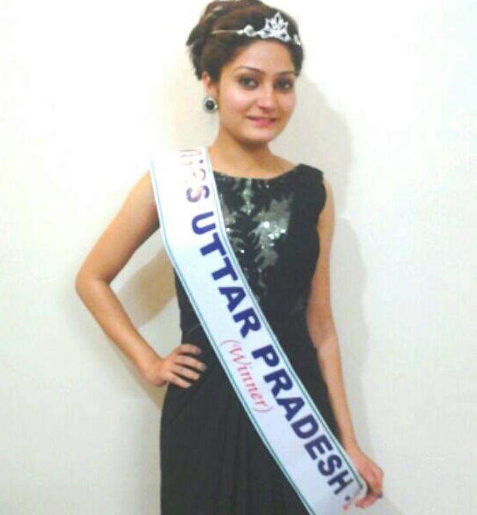 Ashima Chauhan as winner of Miss Uttar Pradesh