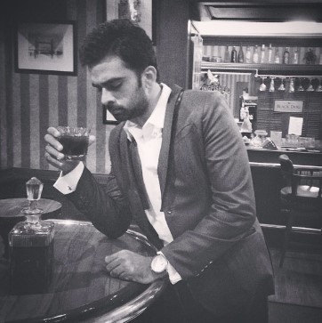 Ashok Selvan while enjoying whiskey