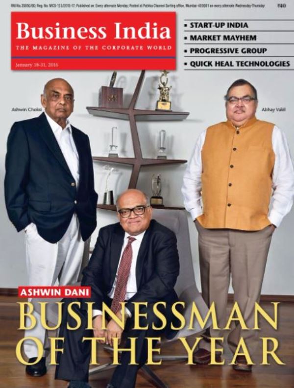 Ashwin Dani featured on the cover of Business India Magazine