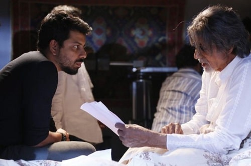 Bejoy Nambiar with Amitabh Bachchan on the sets of Wazir