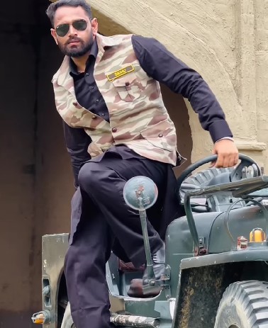Bhaana Sidhu with his open Jeep