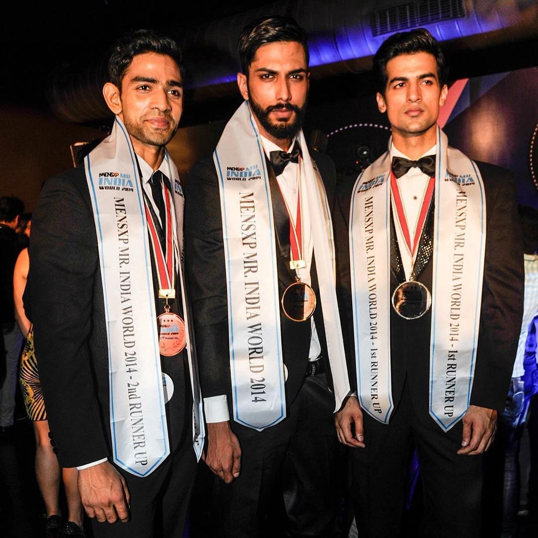 Bharat Raj as 2nd Runner-Up at Provogue MensXP Mr. India World 2014, organized by the Times of India