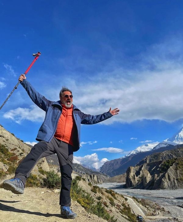 Boman Irani during his trekking in Manang in Nepal