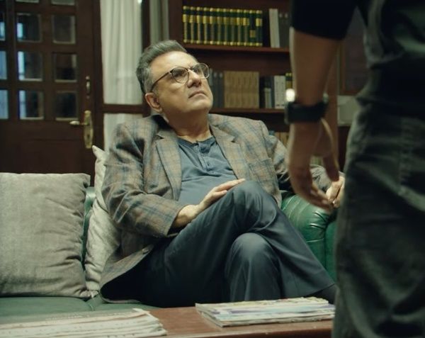 Boman Irani in a still from the Tamil film 'Kaappaan' (2019)