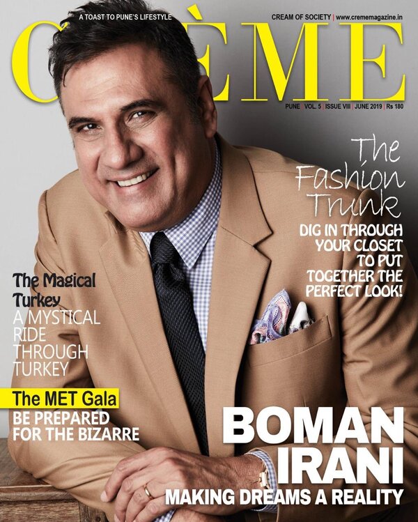 Boman Irani on the cover of Creme magazine