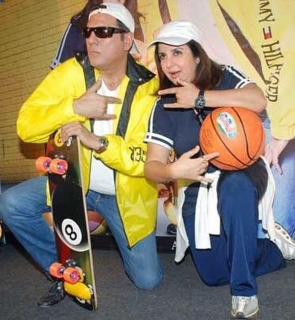 Boman Irani with Farah Khan (right), during a film promotion