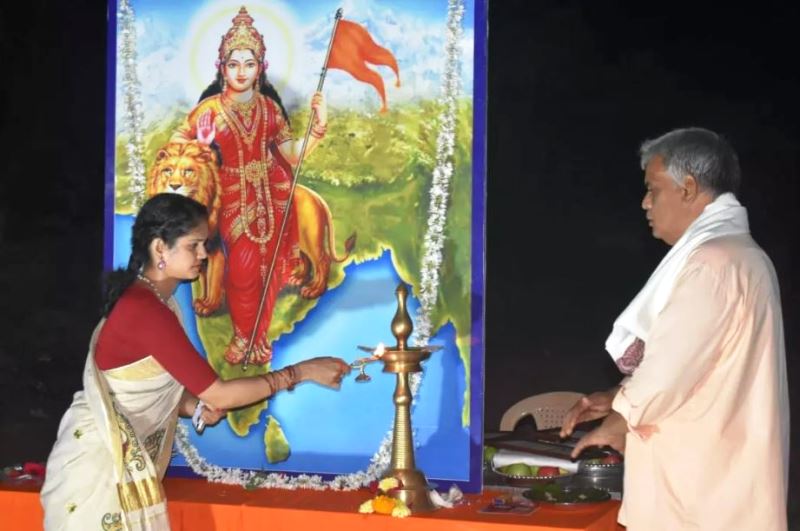 Chaitra at a Ugadi festival celebration at Hirebettu village in Udupi district, Karnataka