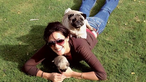 Chhavi Rajawat with her pet dogs