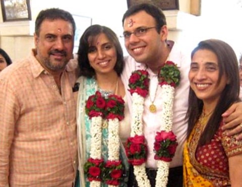 Danish Irani with his parents and wife