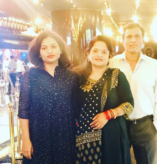 Debashri Rayaguru with her parents