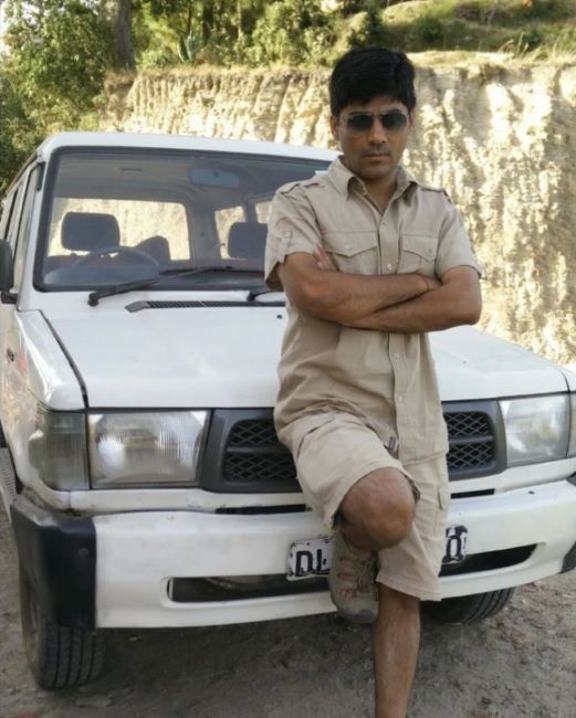 Gaurav Sawant with his Toyota Qualis