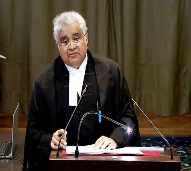 Harish Salve during hearing of a case