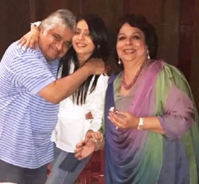 Harish Salve with his daughter and Meenakshi Salve (right)
