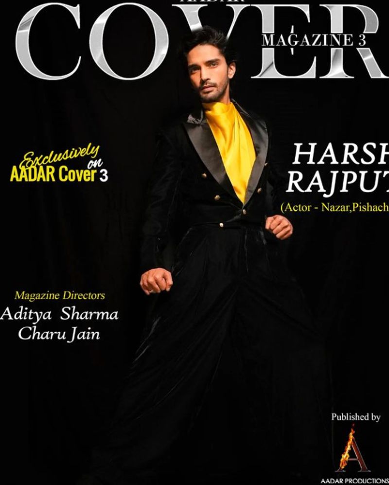 Harsh Rajput on the cover of Aadar Cover Magazine