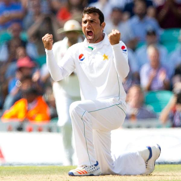 Iftikhar Ahmed in his debut test match